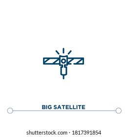 big satellite outline vector icon. simple element illustration. big satellite outline icon from editable astronomy concept. can be used for web and mobile
