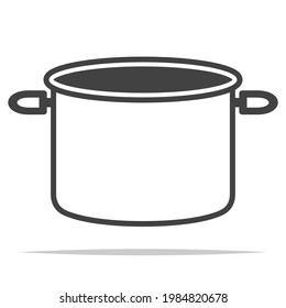 Vector de icono de la cacerola grande aislado