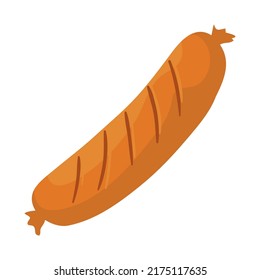 big sausage design over white