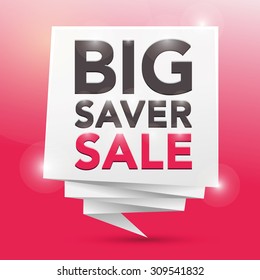 BIG SAVER SALE, poster design element