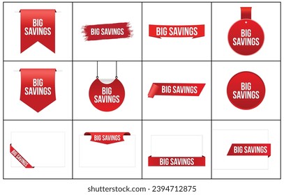 Big Savings banner design. Big Savings icon. Flat style vector illustration.