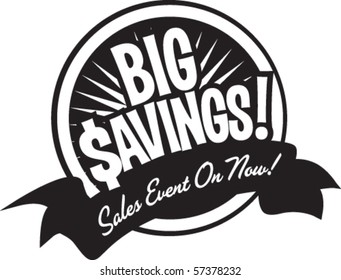 Big Savings Crest And Banner.