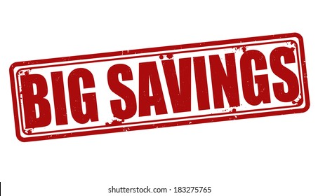 Big Savings Grunge Rubber Stamp On White, Vector Illustration