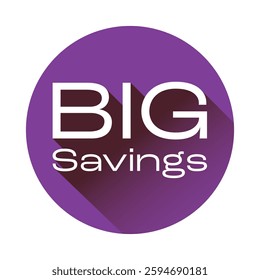 Big Savings label tag sticker