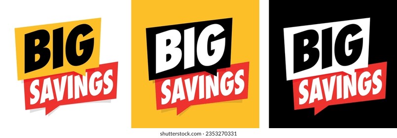 Big savings on yellow background