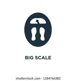 Big Scale icon. Black filled vector illustration. Big Scale symbol on white background. Can be used in web and mobile.