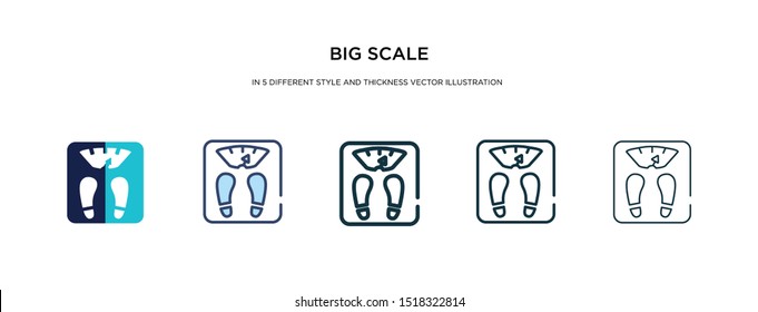 big scale icon in different style and thickness vector illustration. two colored and black big scale vector icons in filled, outline, line, stroke style can be used for web, mobile, ui