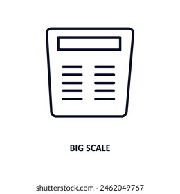 big scale outline icon.  Thin line icon from beauty collection. Editable vector isolated on white background