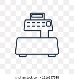 Big Scale vector outline icon isolated on transparent background, high quality linear Big Scale transparency concept can be used web and mobile
