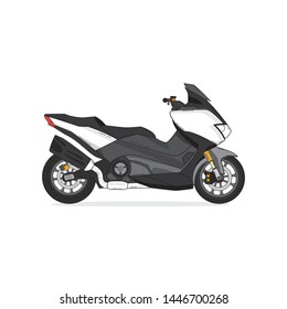big scooter, maxi scooter with outline graphic