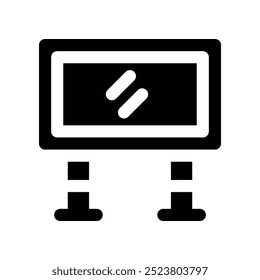 big screen icon. vector glyph icon for your website, mobile, presentation, and logo design.