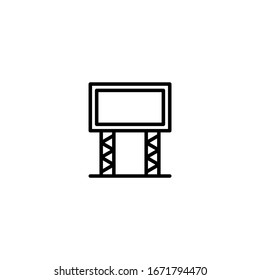 Big screen icon vector in linear, outline icon isolated on white background