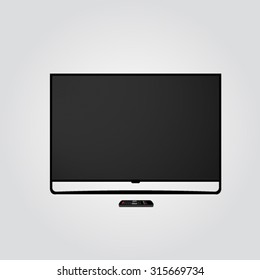 Big screen smart TV with remote control