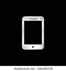 Big Screen Smartphone silberplatzierte Metallsymbol
