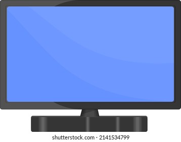 Big screen TV, illustration, vector on a white background.