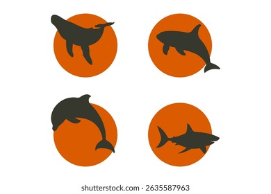 big sea animal logo design