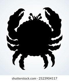 Big sea crab. Vector drawing