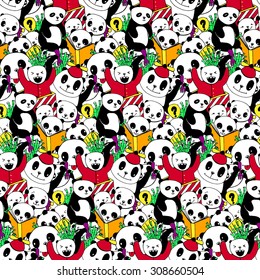 Big seamless pattern of doodle elements for yours cards, postcards, brochures and posters