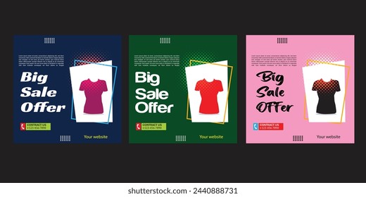 Big selling product social media banner template