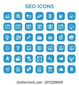 Big SEO Icon Set, trendige flache Symbole