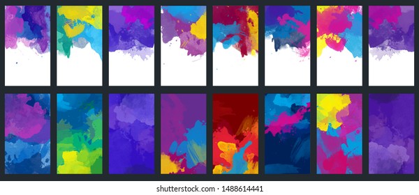 big series of shiny vector multicolored watercolor background handy for any project where a platter of color makes the difference template for poster insert or ad colour pink water white star spectrum