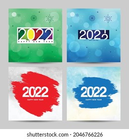 Big set of 2022 Happy New Year design template