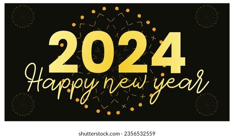 Big Set of 2024 number design template. 2024 Happy New Year logo text design. Christmas collection of 2024 Happy New Year.Happy new year 2024 background. Holiday greeting card design.