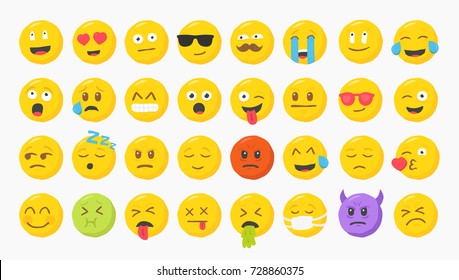 Big Set 32 Yellow Modern Flat Stock Vector (Royalty Free) 728860375 ...