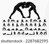 wrestlers silhouette
