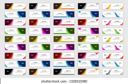 Big Set of abstract background modern graphic elements. Dynamical colored forms and line. Gradient abstract banners with flowing liquid shapes. Template for the design of a logo. vector