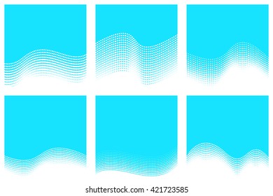 Big set of abstract vector halftone design elements