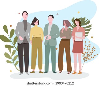 Big set of all student character with various activities