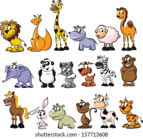 Big set of animals - vector