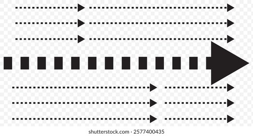 Big Set Arrows for presentation. vector thin blue lines with arrows. isolated on transparent background. eps 10.