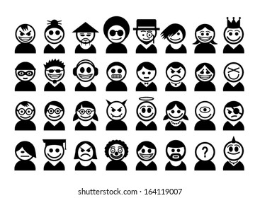 Big set of avatar people icons. 