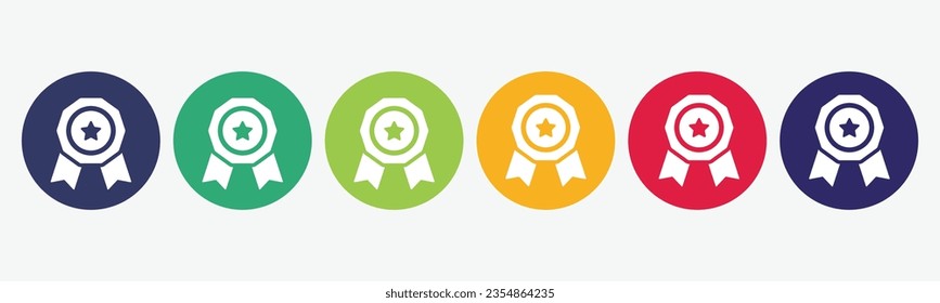 Big set of award icon isolated on white background.