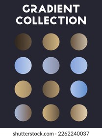 Big set of beautiful gradients for design. Vector illustration