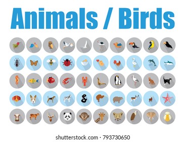 big set birds. birds flying, animals, bird silhouette, bird vector.Abstract art bird, birds icon set vector illustration, set birds vector. 