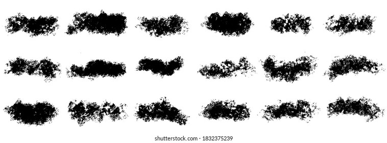 Big set of Black grunge stroke brush , banner, label, for your design, vector.
