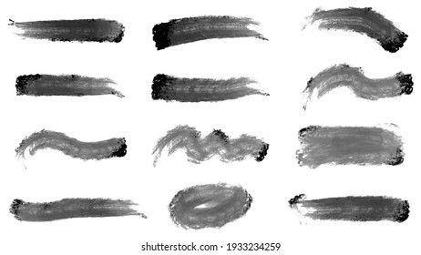 Big set of Black grunge stroke brush , banner, label, for your design, vector.
