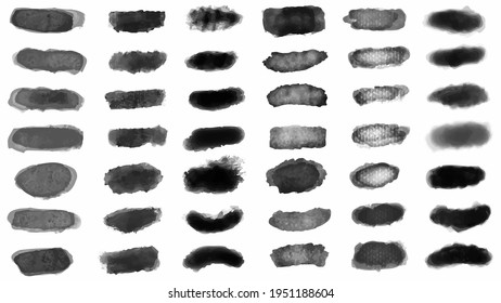 Big set of Black grunge stroke brush , banner, label, for your design, vector.
