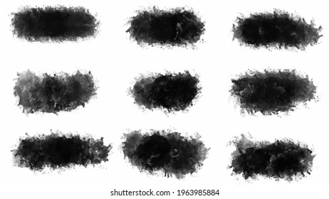 Big set of Black grunge stroke brush , banner, label, for your design, vector.
