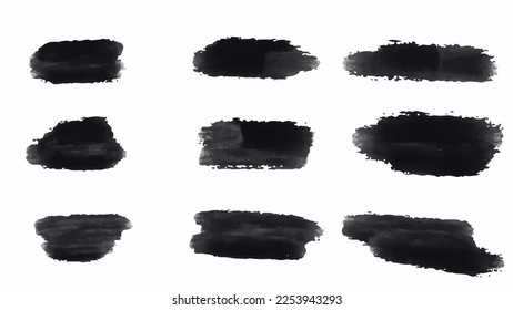 Big set of Black grunge stroke brush , banner, label, for your design, vector.
