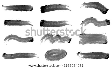 Big set of Black grunge stroke brush , banner, label, for your design, vector.
