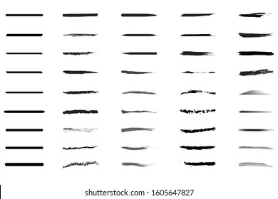 Big Set Black Underline Collection Vector