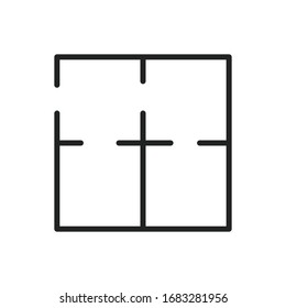 Big set of blueprint line icons. Vector illustration isolated on a white background. Premium quality symbols. Stroke vector icons for concept or web graphics. Simple thin line signs. 