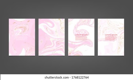 Big set of bright vector pink on vertical black background for brochure poster or flyer
