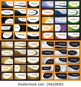 Big set of business card templates.