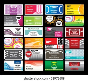 big set of business cards