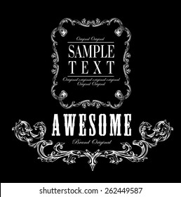 Big set of calligraphic elements for design  can be used for invitation, congratulation